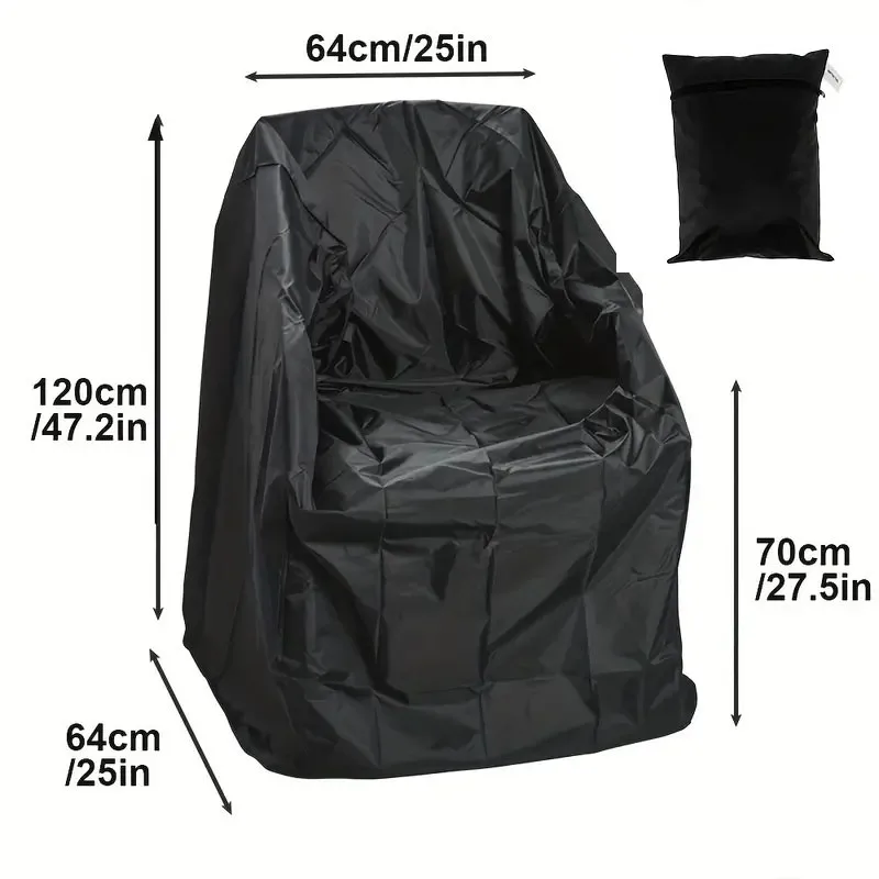 Patio Chair Covers for Outdoor Furniture 210D Heavy Duty Oxford Waterproof Stackable Dust Rain Snow-Proof High Back Patio Covers
