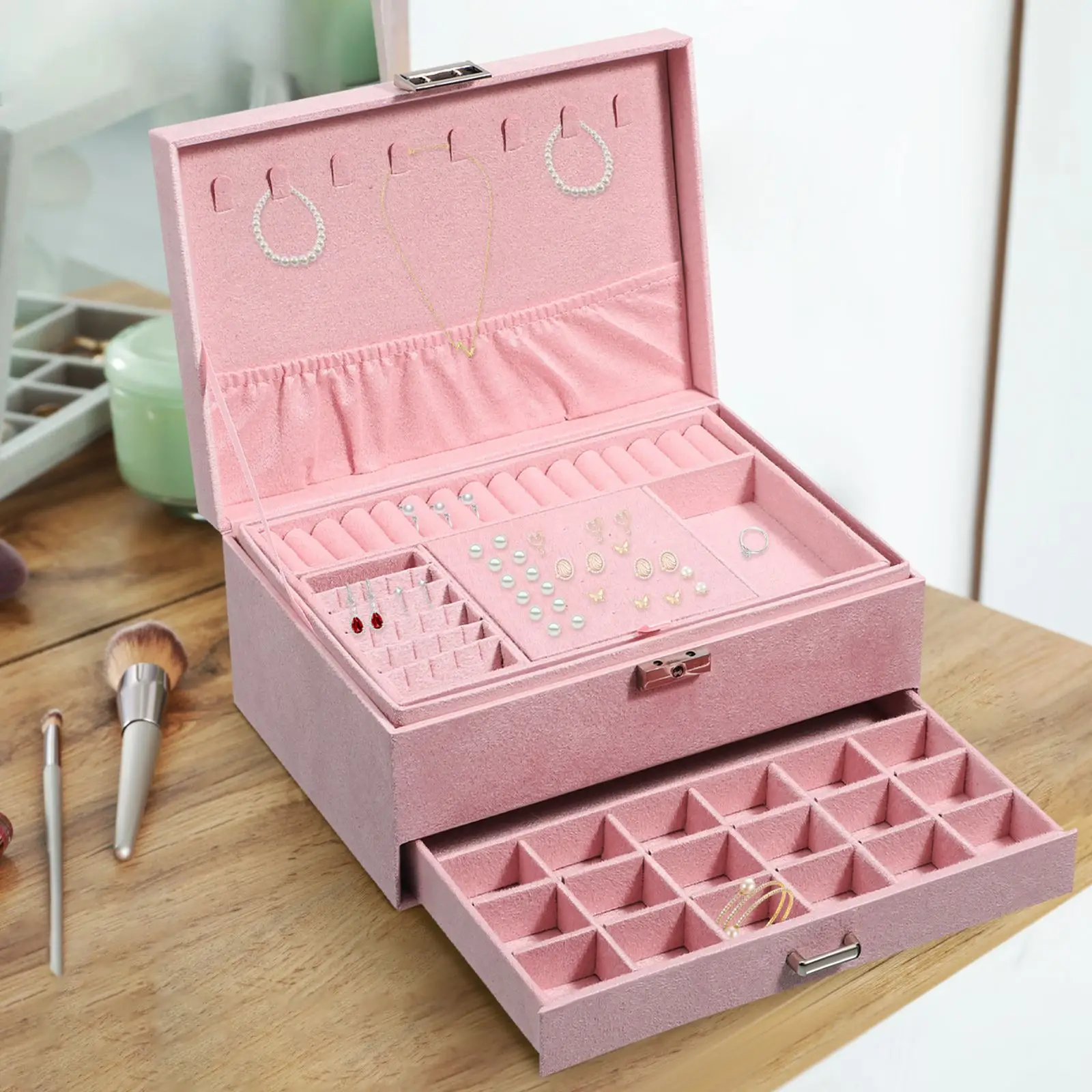 Jewelry Box Organizer Travel Jewelry Organizer Box Desktop Jewelry Organizer Display Holder New For Women Necklace Bracelets