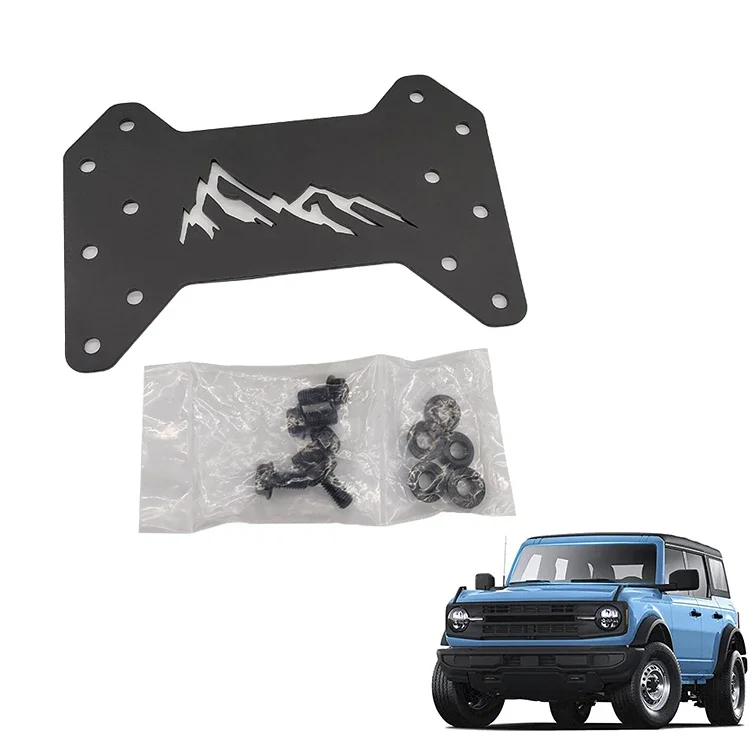 Carbon Steel Mountain Pattern Spare Tire Lift Light Raise Bracket Extension for Ford Bronco 2021+