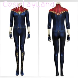 Captain Danvers Cosplay Costume Heroine Carol Jumpsuit New Superhero Outfit Halloween Masquerade Party Suit Women Bodysuit
