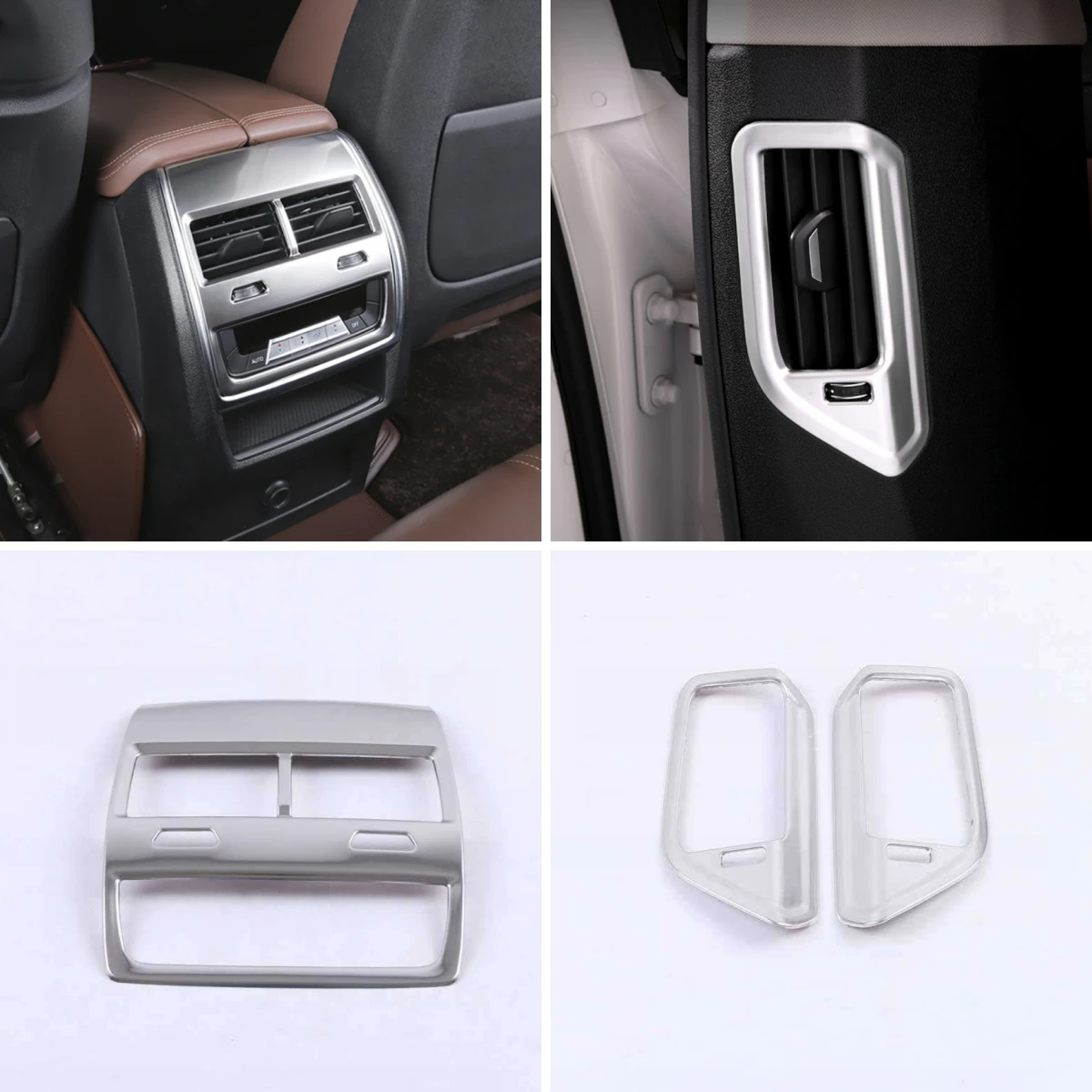 For BMW X5 G05 2019 2020 Interior Accessories Car Rear Side B Pillar Air Conditioning AC Outlet Vent Decoration Cover Trim