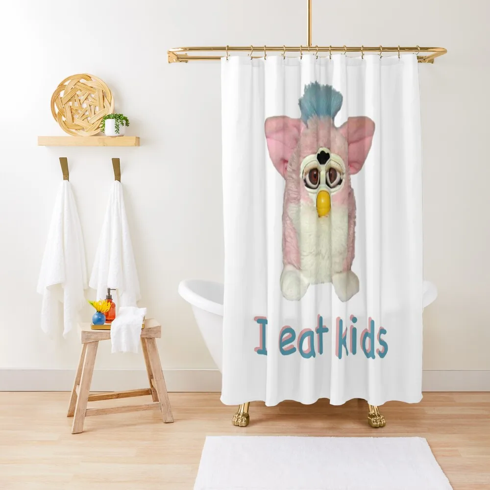 

Furby I eat kids Shower Curtain For Bathrooms Bathroom Shower Set For Bathroom Shower For Curtain