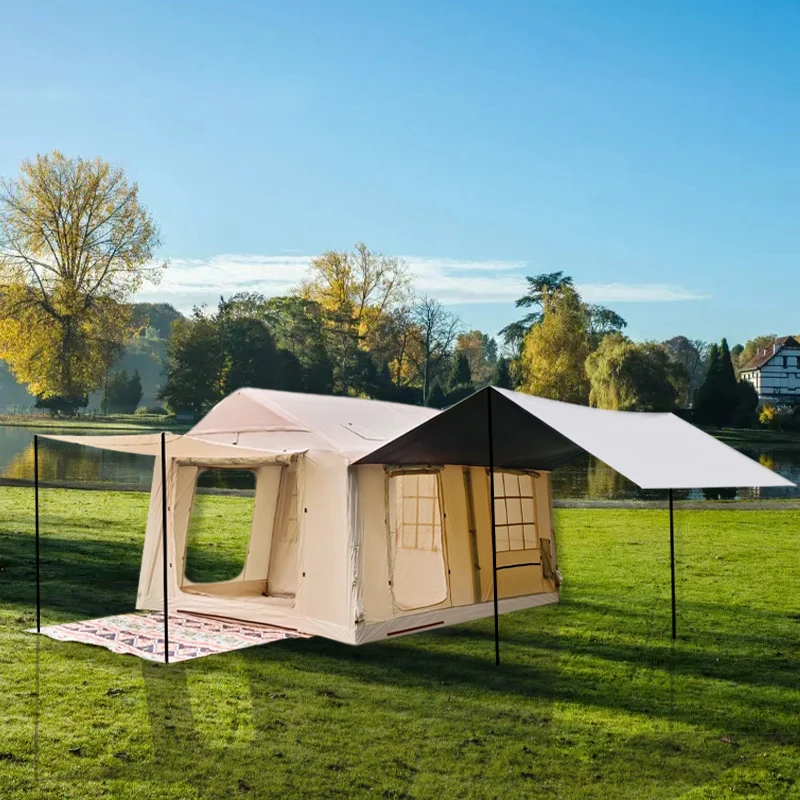 

Large Inflatable Tent for Camping,Waterproof Glamping Tents 10 Person with Canopy