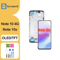 For Xiaomi Redmi Note 10 4G / Note 10S M2101K7AI/K7AG/K7BG LCD Display Touch Screen Digitizer Assembly with Frame + Tools