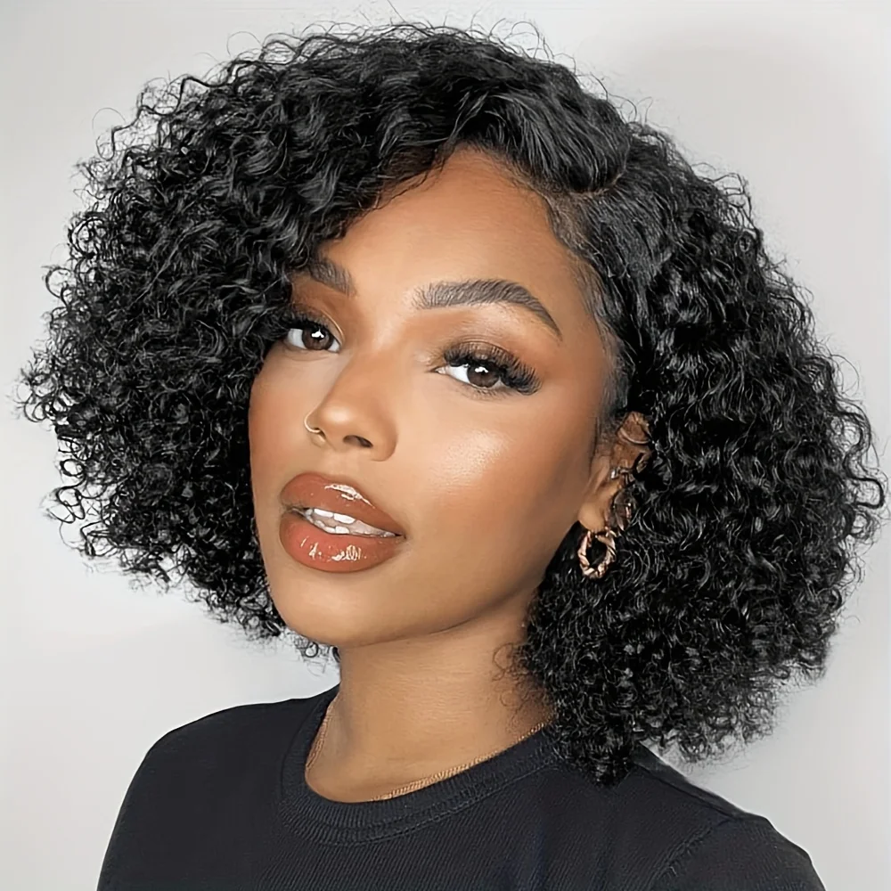 12-inch-short-bob-afro-kinky-curly-4x4-lace-human-hair-wigs-150-density-natural-black-brazilian-remy-hair-transparent-lace