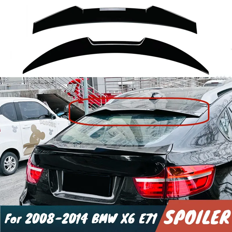 

Для 2008-2014 BMW X6 E71 автомобильный задний спойлер на крышу/задний спойлер на крышку багажника Bodykit Carbon BlackTuning аксессуары