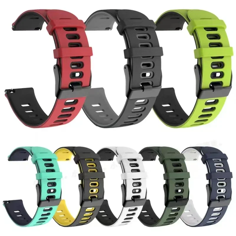20 مللي متر 22 مللي متر لونين سيليكون حزام ل Garmin Forerunner 265 165 55 965 955 255 الموسيقى سوار معصمه Garmin Venu 3/2 Correa