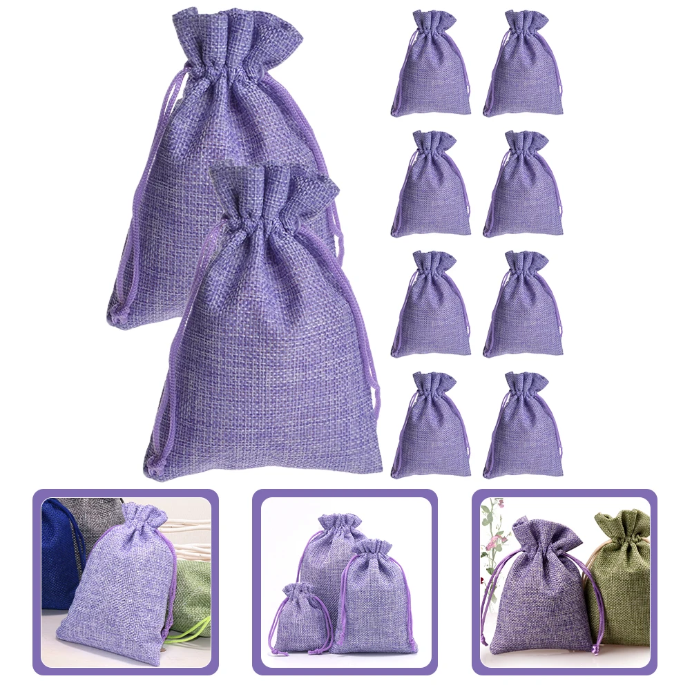 

10Pcs Drawstring Linen Bags Small Portable Storage Pouches Jewelry Candy Gift Favor Party Treat Snack Packing Bags