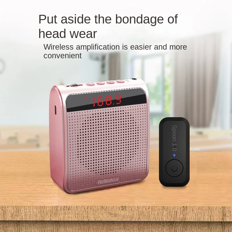 

K100-FM Wireless Bee Speaker LED Function Mode Display Teacher Special Guide Explain Bluetooth Speaker 2200mAh Internal Battery