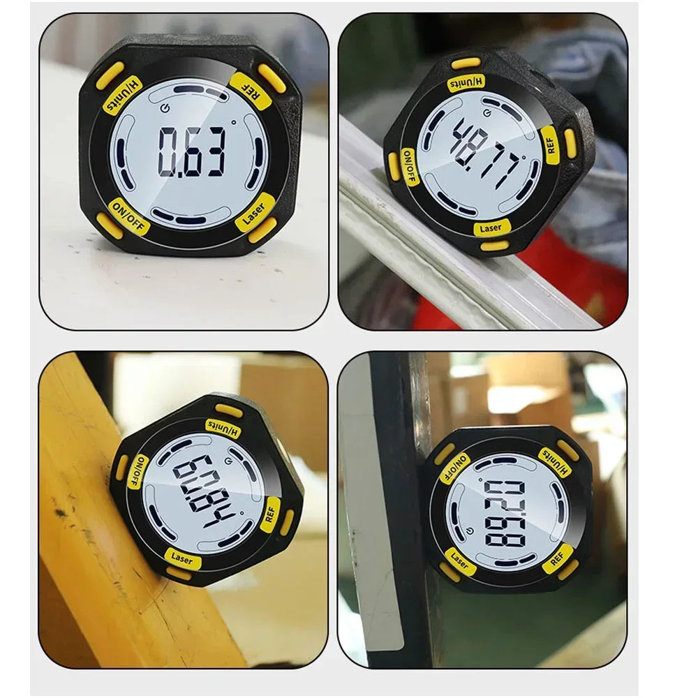 Laser Digital Protractor Level Box Angle meter Measuring Tools Inclinometer Laser  Horizontal Vertical Laser Type-C Charging