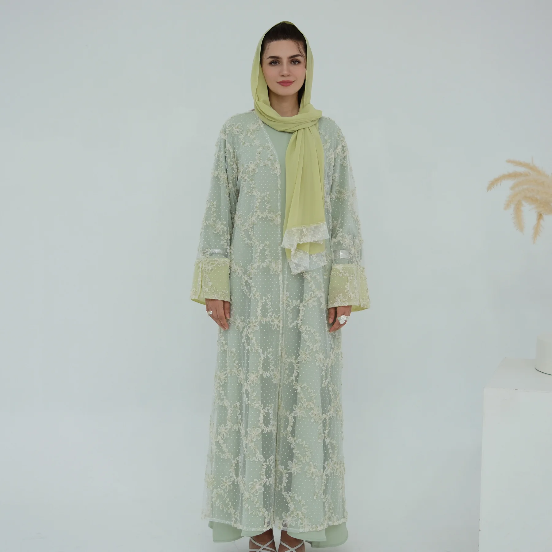 

Ramadan Dubai Kimono Open Abaya Women Muslim Hijab Dress Set Turkey Kaftan Eid Islam Clothing Kebaya Caftan Femme Robe Jalabiya