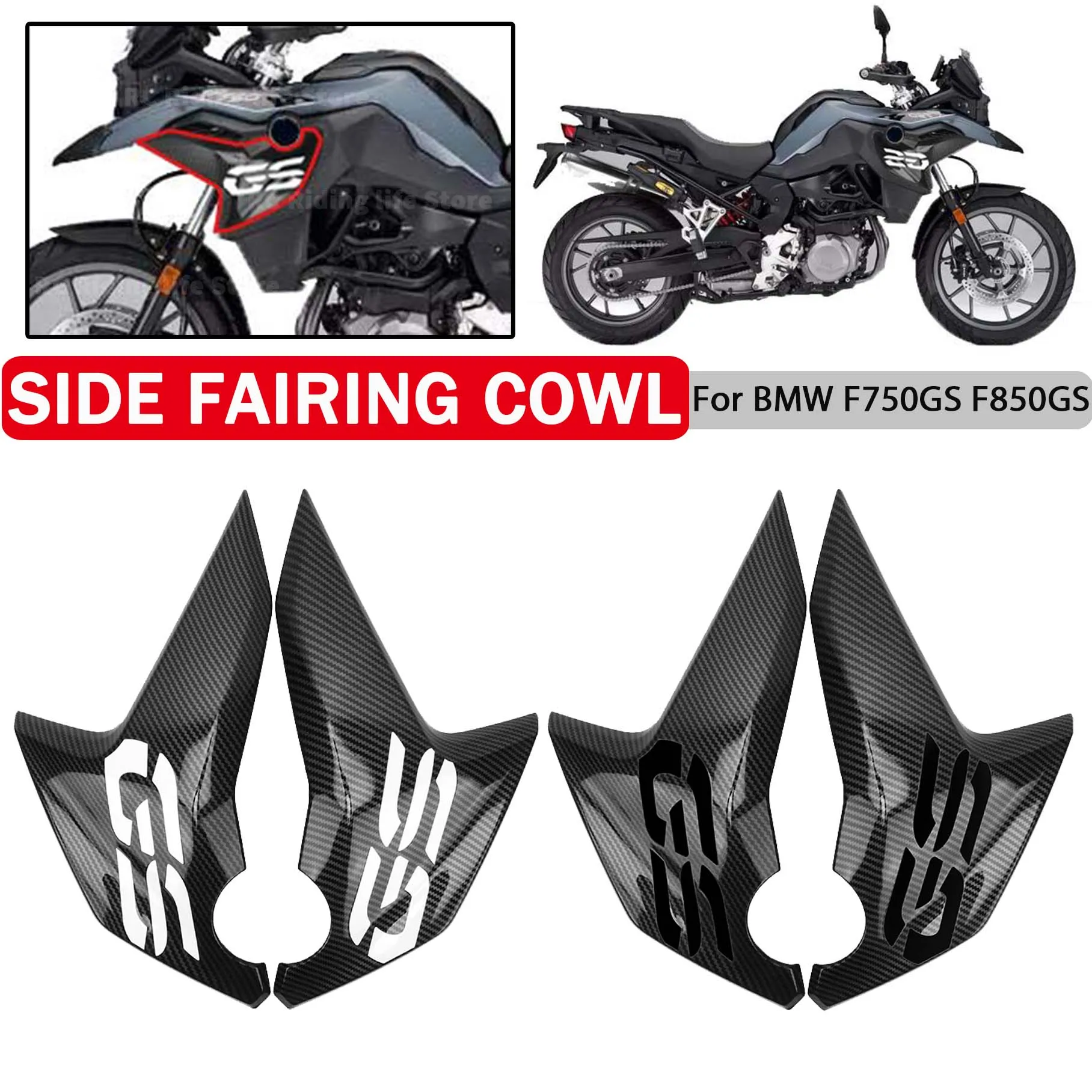 

750 850 GS Motorcycle Side Fairing Cowling Cowl ABS For BMW F750GS F850GS F 750GS 850GS Surround Fuel Tank Side Plate Guard