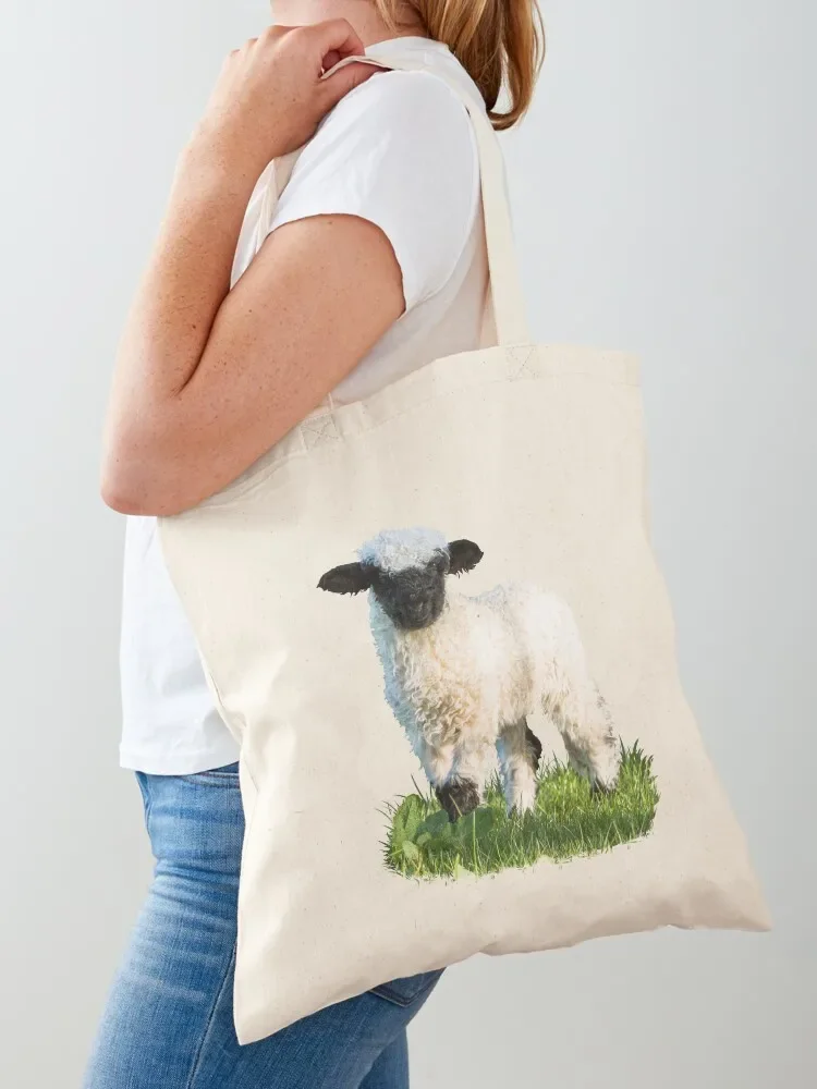 

Valais Blacknose Lamb in a Meadow Tote Bag hand bags female bag large size bags Women's shopper