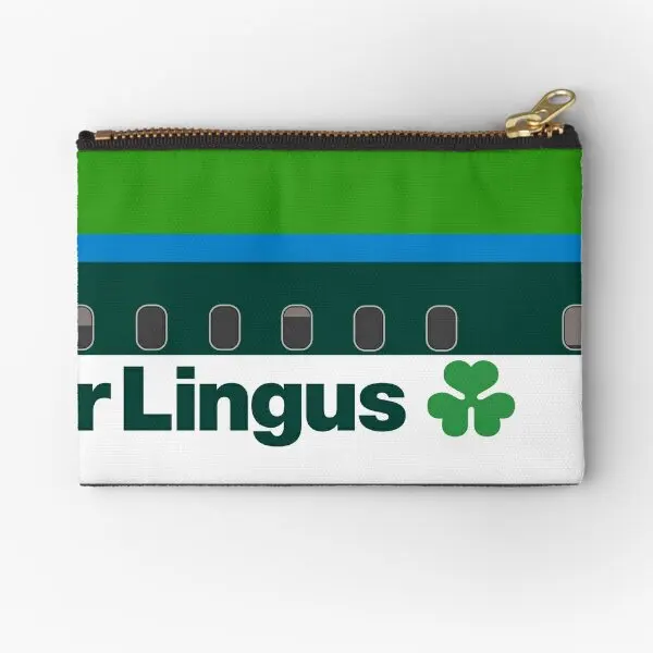 

Plane Tees Aer Lingus 1980S Zipper Pouches Storage Bag Panties Pure Underwear Packaging Money Wallet Men Small Women Key