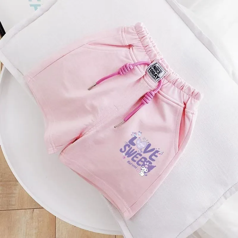 الصيف الفتيات الفتيان Kawaii Kuromi أنيمي الأطفال سراويل قصيرة غير رسمية لطيف القطن بلدي ميلودي سراويل تقليدية الملابس الهدايا اللعب