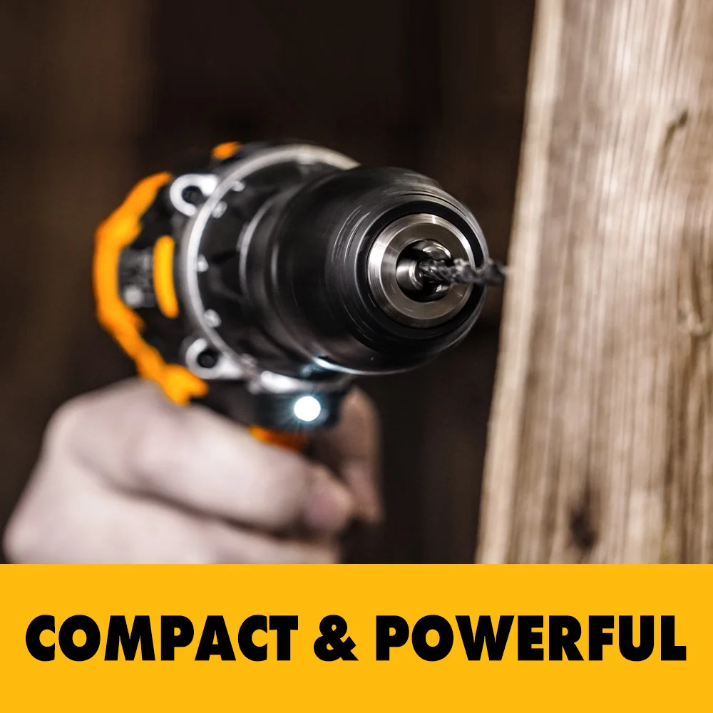 DEKO 12V 16V 20V Cordless Drill with LED Light Electric Screwdriver with Lithium Battery Mini Power Driver LED Worklight Tool