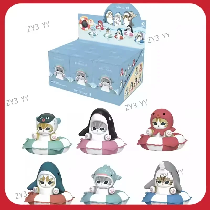 

2026 100% подлинный кот Fushandi, круг для плавания, серия слепая коробка, орнамент, игрушка, фестиваль, сердцебиение, подарок