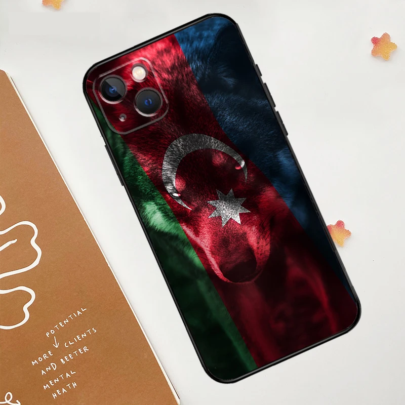 حافظة علم أذربيجان لهاتف أبل آيفون 16 15 14 13 11 12 Pro Max Mini XR 15 16 Plus 16e غطاء حماية #2