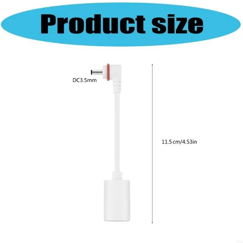 USB-C To Barrel Plug Adapter 2Pcs, Solar Panel To DC3.5 Adapter Connect Jack USB-C For House Door Camera view 6