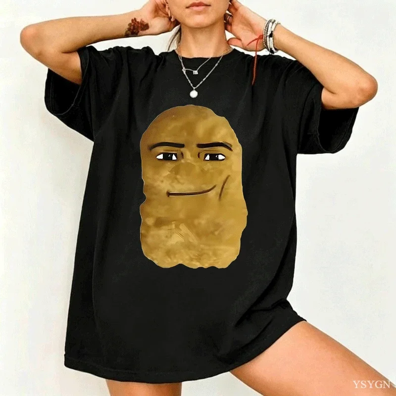 Gegagedigedagedago Chicken Nugget Meme T-Shirt for Women Wmen Funny Short Sleeve Tshirt Vintage Graphic T Shirts Streetwear