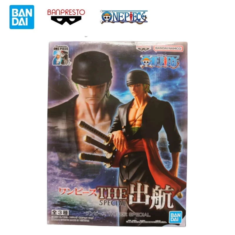 Nuevo Bandai Banpresto One Piece Voyage Series Sanji Roronoa Zoro Monkey D Luffy Anime modelo de figuras de acción coleccionar regalo