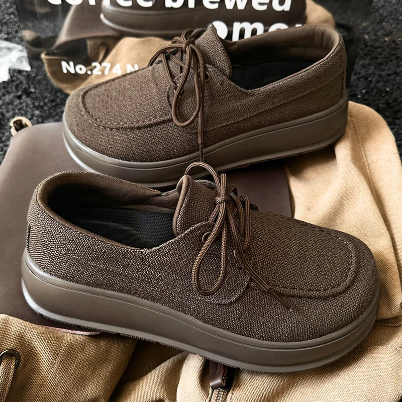 

Men's Casual Shoes Flat Slip-on Driving Shoes Fashion Canvas Loafers For Men Comfortable Lightweight Breathable Man Big Size 48