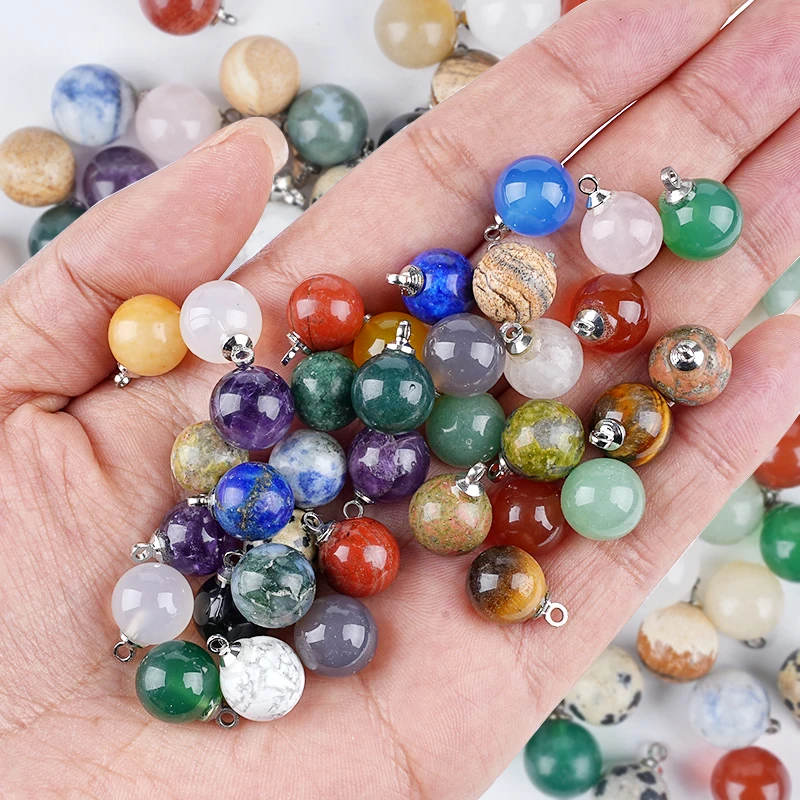 12 Stück/Packung, 16 mm, exquisiter herzförmiger Edelstein-Anhänger, natürlicher Kristall-Achat, Charms für Schmuckherstellung, DIY-Halsketten-Zubehör – Detail 11