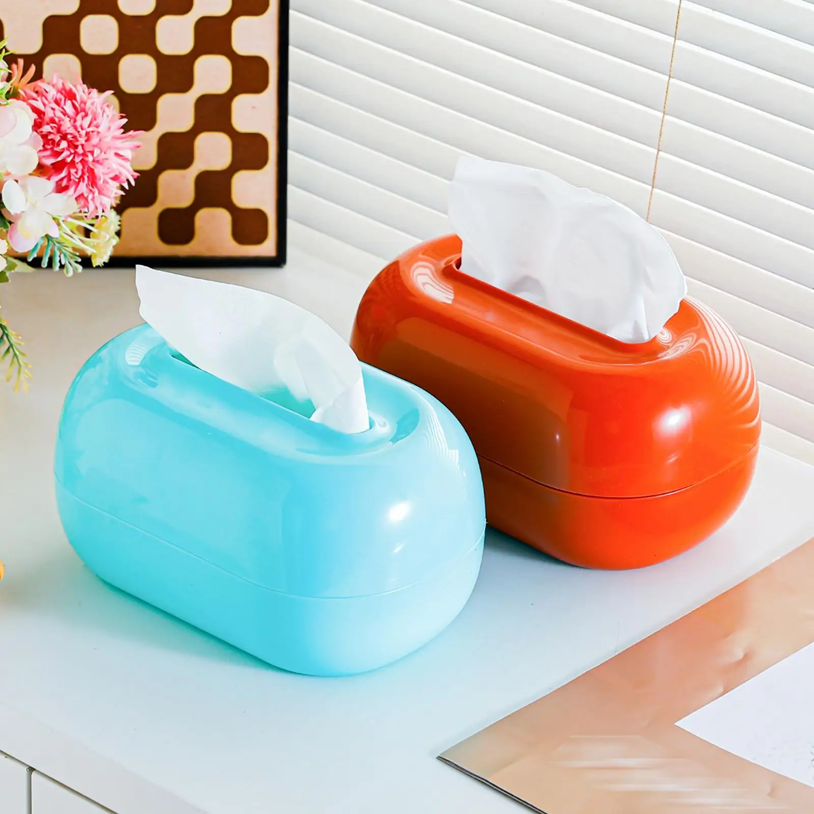 

PP Tissue Holder Rectangular Napkin Box Cover Container for All Occasions Living Room Bathroom Kitchen