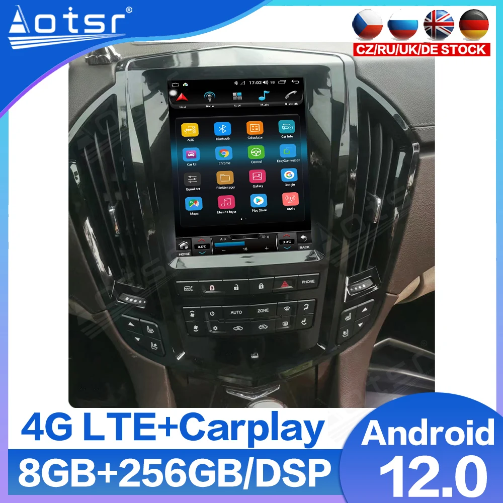 Car Radio For Cadillac SRX 2008 - 2012 Car Audio Multimedia Player GPS Navigation Android 12 Touch Screen 6GB+128GB Stereo Unit