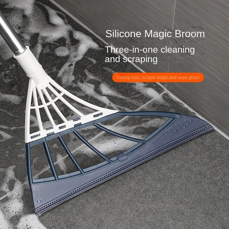 

Magic Broom Water Wiper Mop Dual-Use Non-Viscous Three-in-One Household Silicone Multi-Functional Broom Set