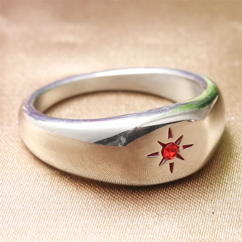 925 Silver Retro Punk Sunflower Ring for Women