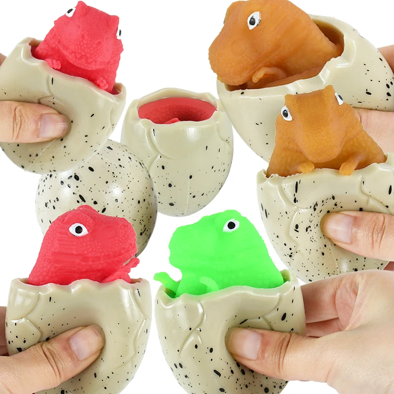 3/1pcs Funny Pop Up Dinosaur Egg Baby Squeeze Toys Sensory Stress Relief Fidget Toys Kids Birthday Party Gift Bag Pinata Fillers