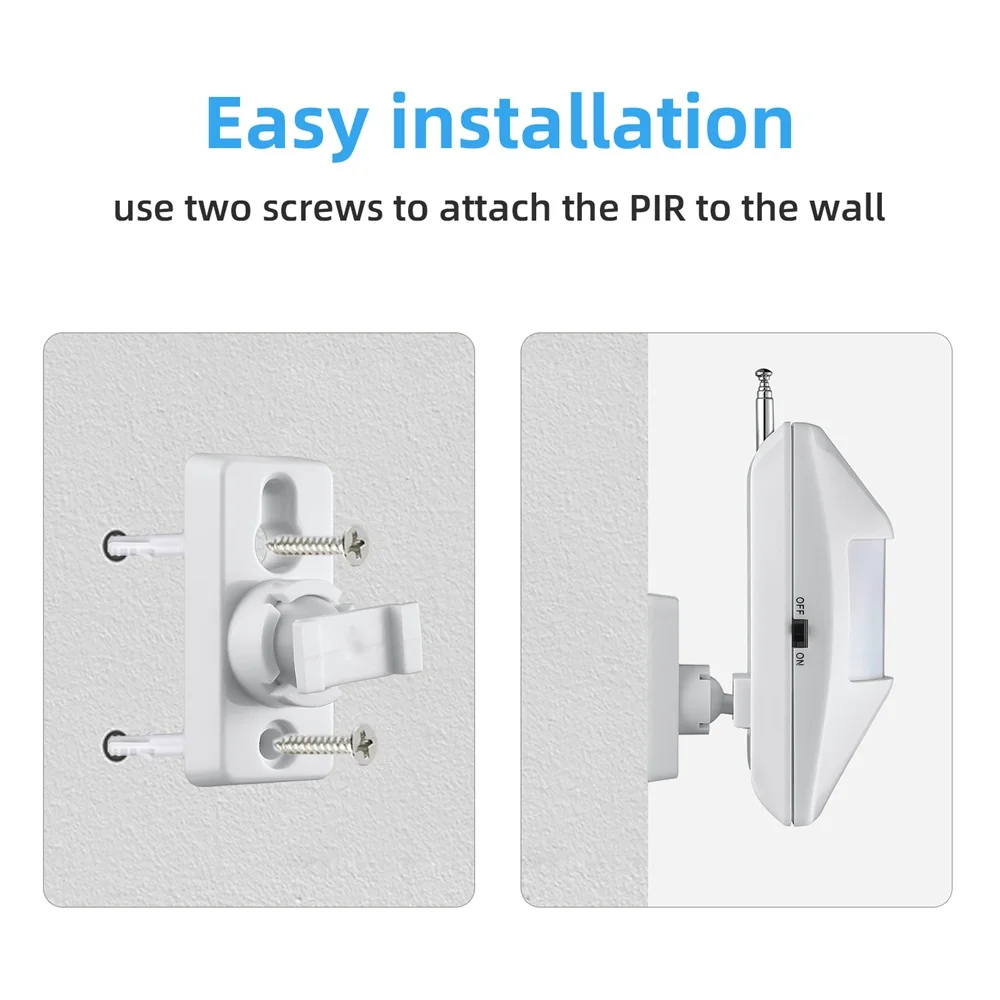 Imagem -03 - Kerui sem Fio Inteligente Pir Sensor de Movimento Detector Alarme para 433mhz W18 W20 Wifi Gsm Sistema Alarme contra Roubo em Casa Segurança