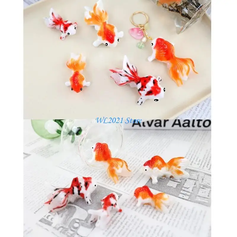 G5GC 2x/set قالب سلسلة المفاتيح للراتنج على شكل سمكة ذهبية قالب سيليكون إيبوكسي للحرف اليدوية #5