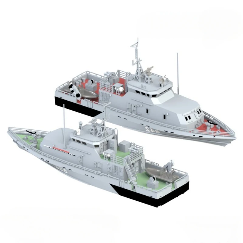 1/700 Russian Navy Type 21980 Patrol Boat*2PCS Mini Static Boat Model Toy Ornaments Exquisite Ship Model Attack Boat