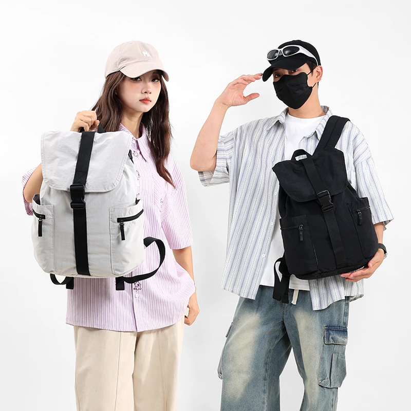 حقيبة كتف عصرية جديدة من النايلون للرجال والنساء بلون سادة وخفيفة الوزن وحقائب يد للنساء حقيبة بيكباك ita #6