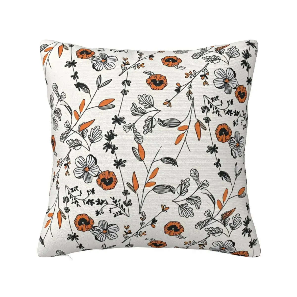 Pillow Case Simple Floral Polyester Pillow Cover Cute Funny Cushion Cover Graphic Pillowcases For Living Room Chair