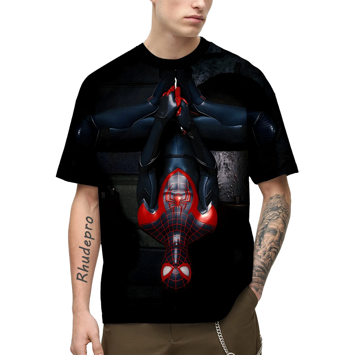 

Miniso Spider-Man T-Shirts Cartoon Anime DJ Avengers 2024 3D Print Streetwear Men Women Cool Fashion T Shirt Kids Tops