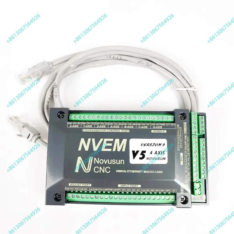 New upgrade V5 NVEM Mach3 engraving machine control card 300KHz network port suitable for CNC controller 3456 axis display