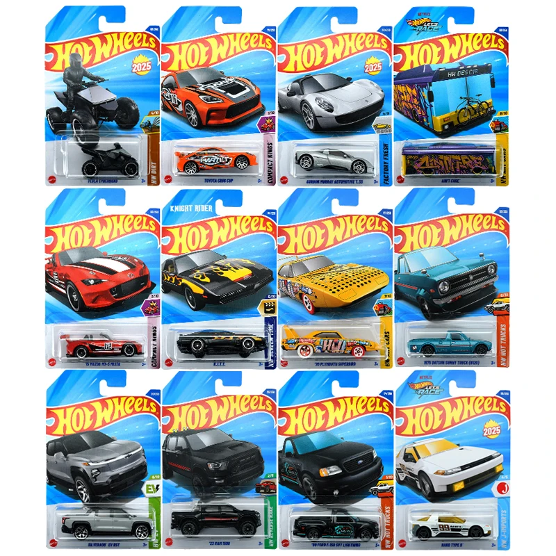 Hot Wheels 2025 Caso D Tesla Cyberquad GMA T.33 Toyota GR86 Cup Não Fare Mazda MX-5 Datsun Sunny 1/64 Diecast Model Toy C4982