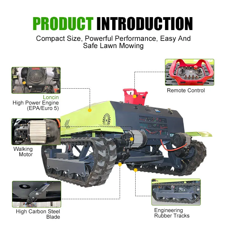Kleiner automatischer Rasenmäher für Gartenrasen UsChina Hochwertiger 20-Zoll-Rc-Rasenmäher