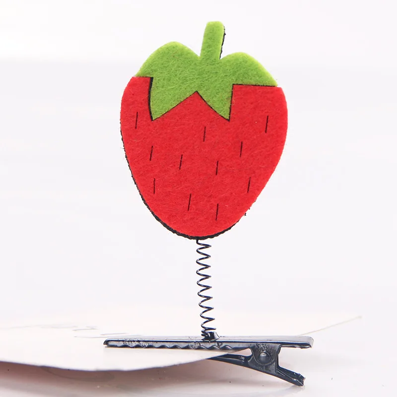 Épingle à cheveux en tissu pour fille, pince à cheveux en forme de fruit de dessin animé, accessoires pour cheveux