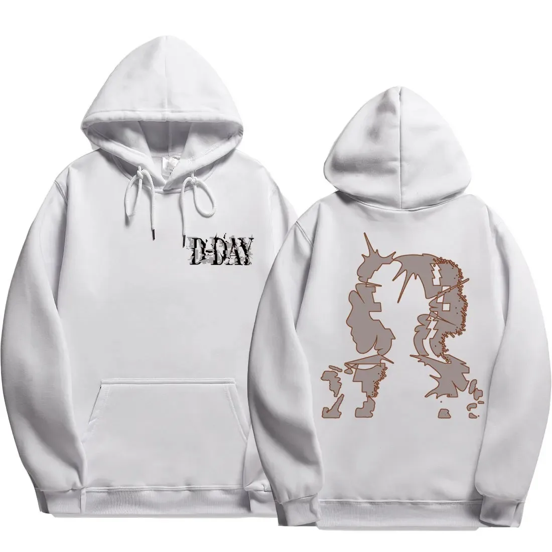 Kpop Agust D D-DAY US Solo Tour Hooded Cardigan Long Sleeved Diamon Coat Cotton Y2K Oversize Pullover Couple Sweatshirt