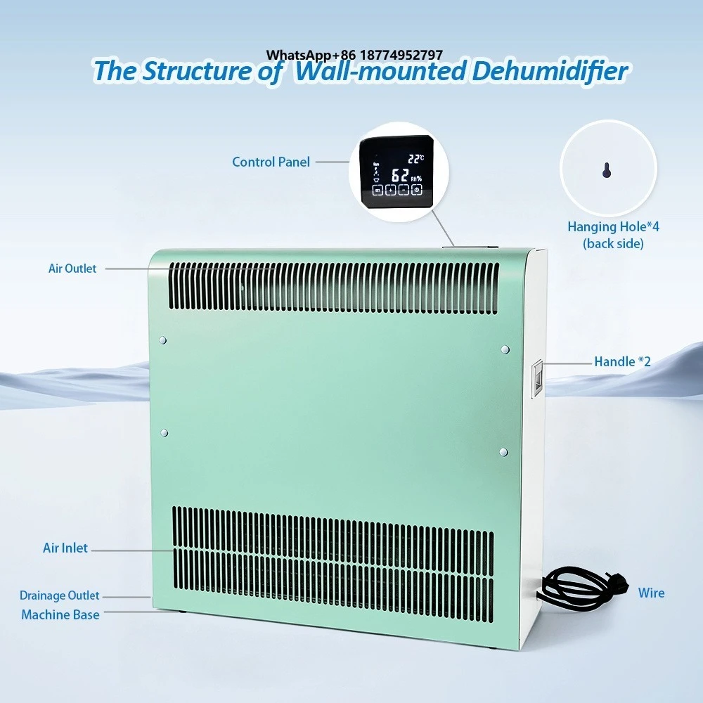 DJBG-901E 90L/D Ceiling Wall-mounted Industriale Grow Room Dehumidifier with Controller Digital for Iot Greenhouse Control