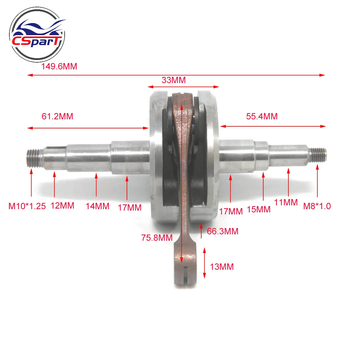 Crankshaft For Polini GP3 39CC Water cooled engine  Pocket Bike
