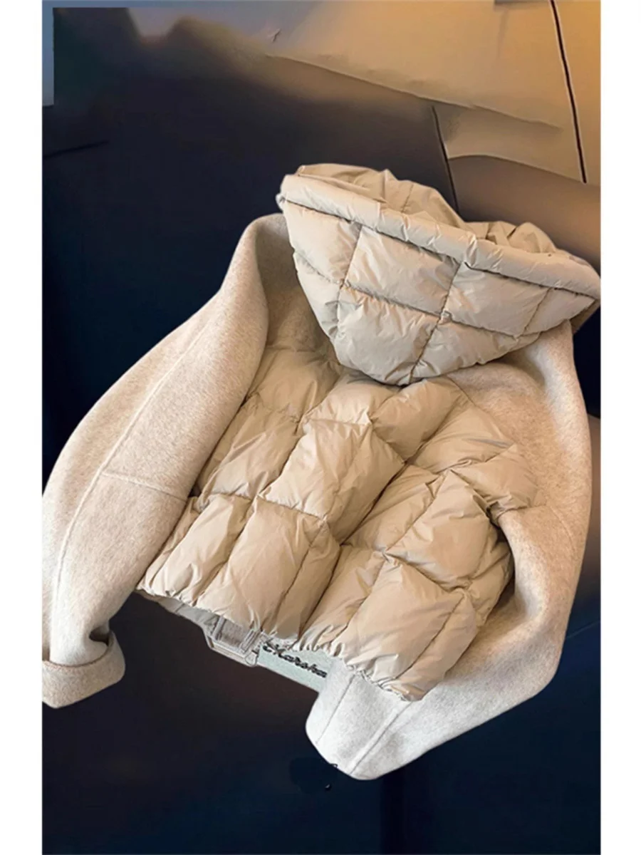 

Faionable Lightweight Knitted Hat Jaet Women's Autumn Winter Cotton Coat Unique Versatile Warm Zipper Closure Long Sve