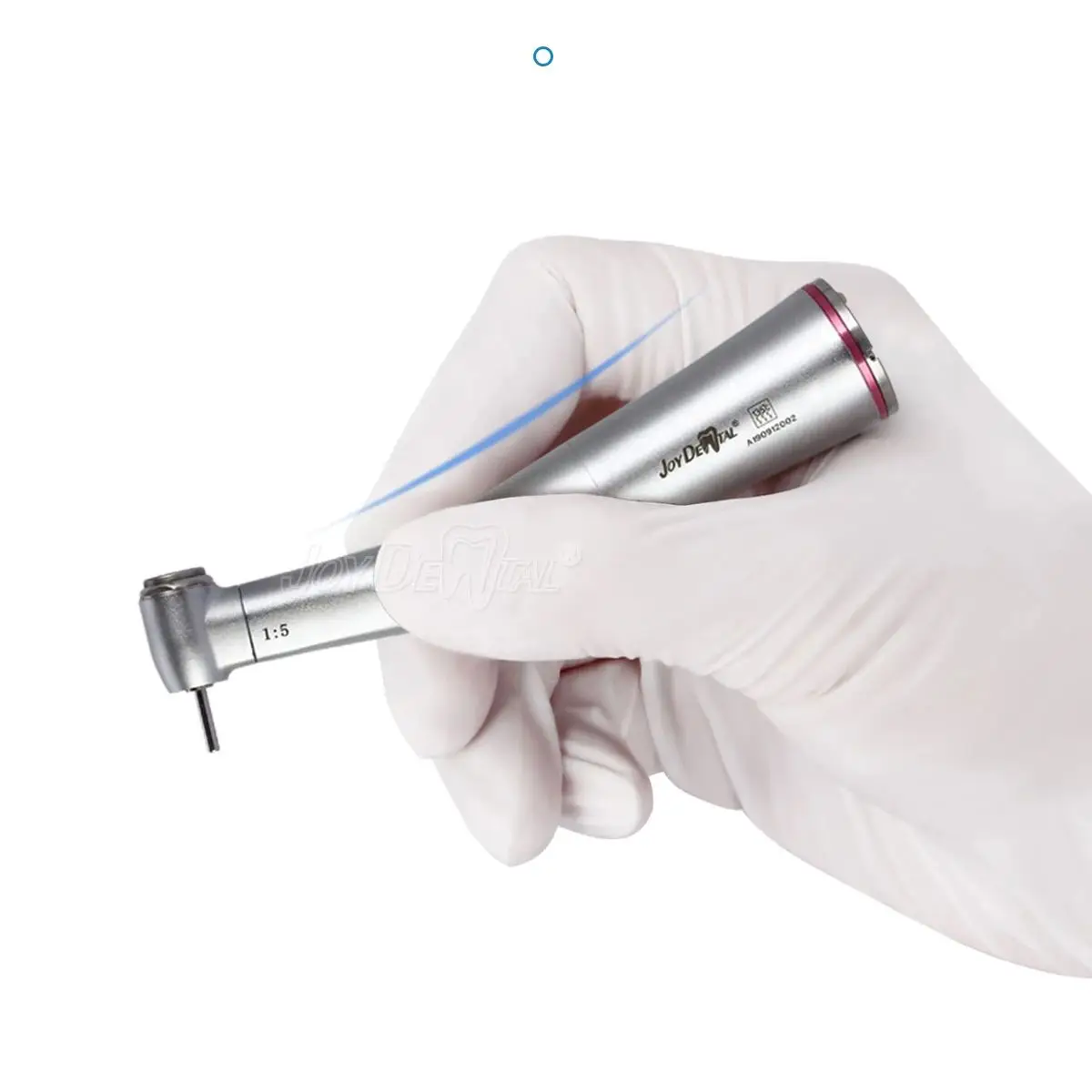 AZDENT Dental 1:5 Low Speed Handpiece Increasing Red Ring Contra Angle Internal Water Spray With Optic Fiber For E-type Motor