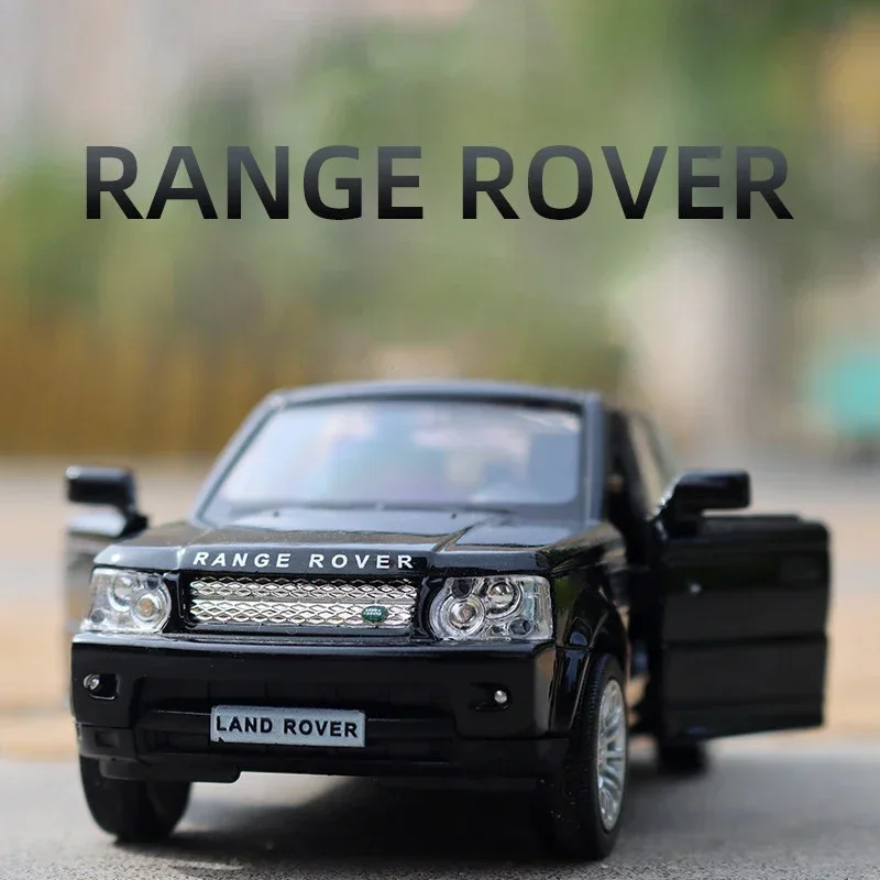 Modèle de voiture de luxe Range Rover SUV en alliage moulé sous pression pour enfants, voiture arrière côtelée, jouets de collection, échelle 1:36