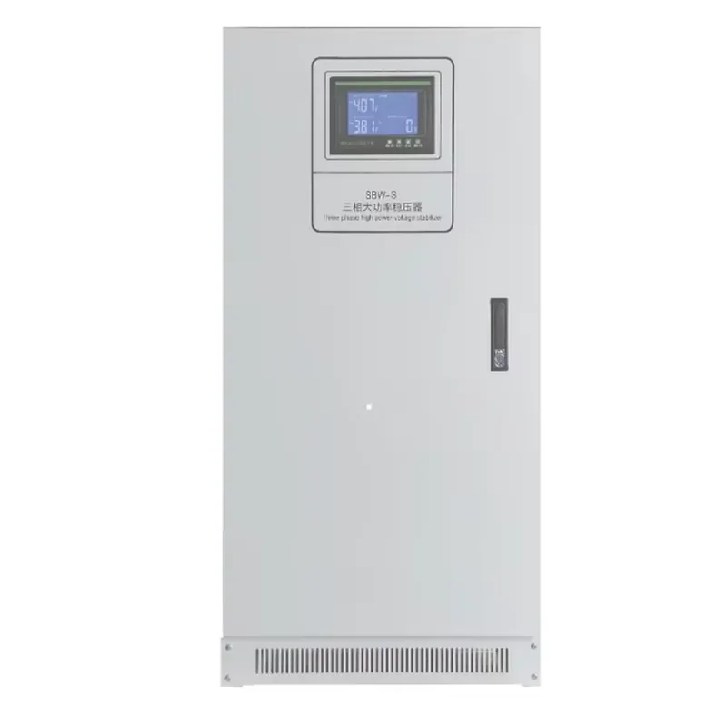 80kva 100kva Three-Phase Voltage Stabilizer Regulator AC Current 50Hz Frequency AVR Product with LCD Display