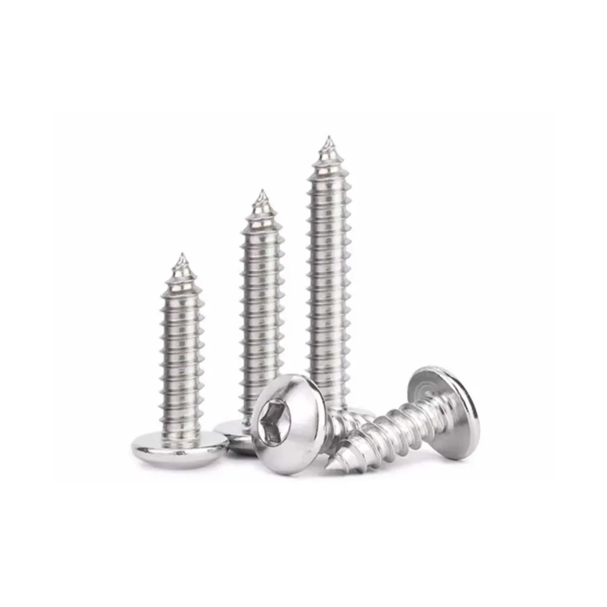 304 Stainless Steel Large Flat Head Hexagonal Self Tapping Screw M3M4M5M6M8